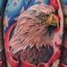 Tattoos - EAGLE AND AMERICAN FLAG - 96521
